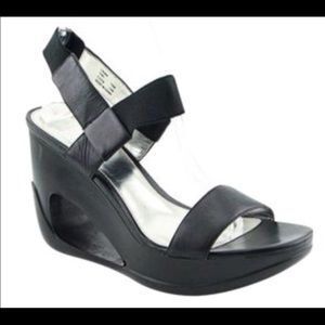 COPY - CALVIN KLEIN black cutout wedges